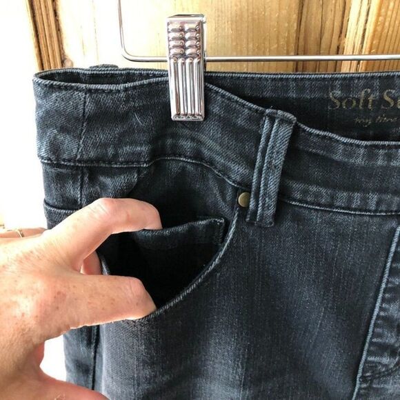 Soft Surroundings Small Black‎ Skinny Pull On Jeans 5 Pocket Pull On Leggings - Picture 2 of 7